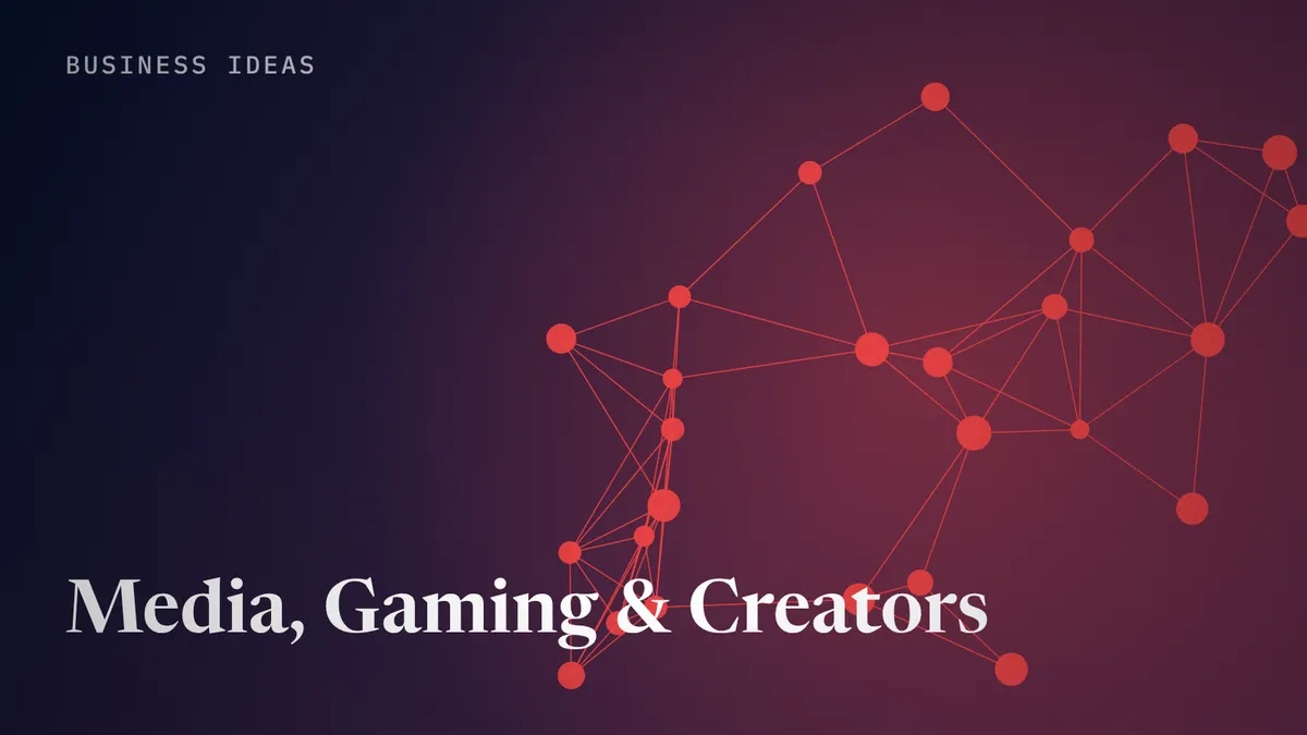 Media, Gaming & Creators business ideas